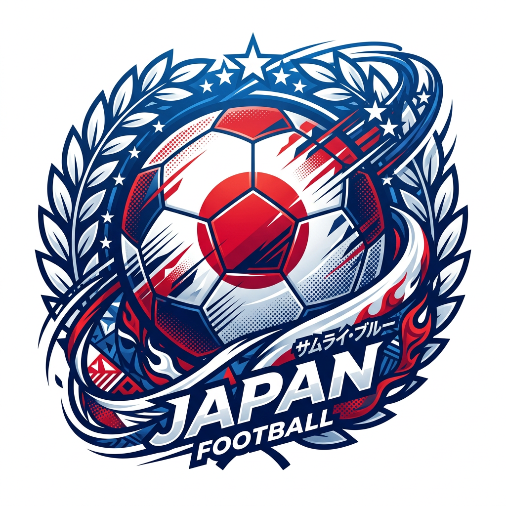 Japansk Fodbold Emblem Toppers Drinktoppers 6 stk Ø8 cm