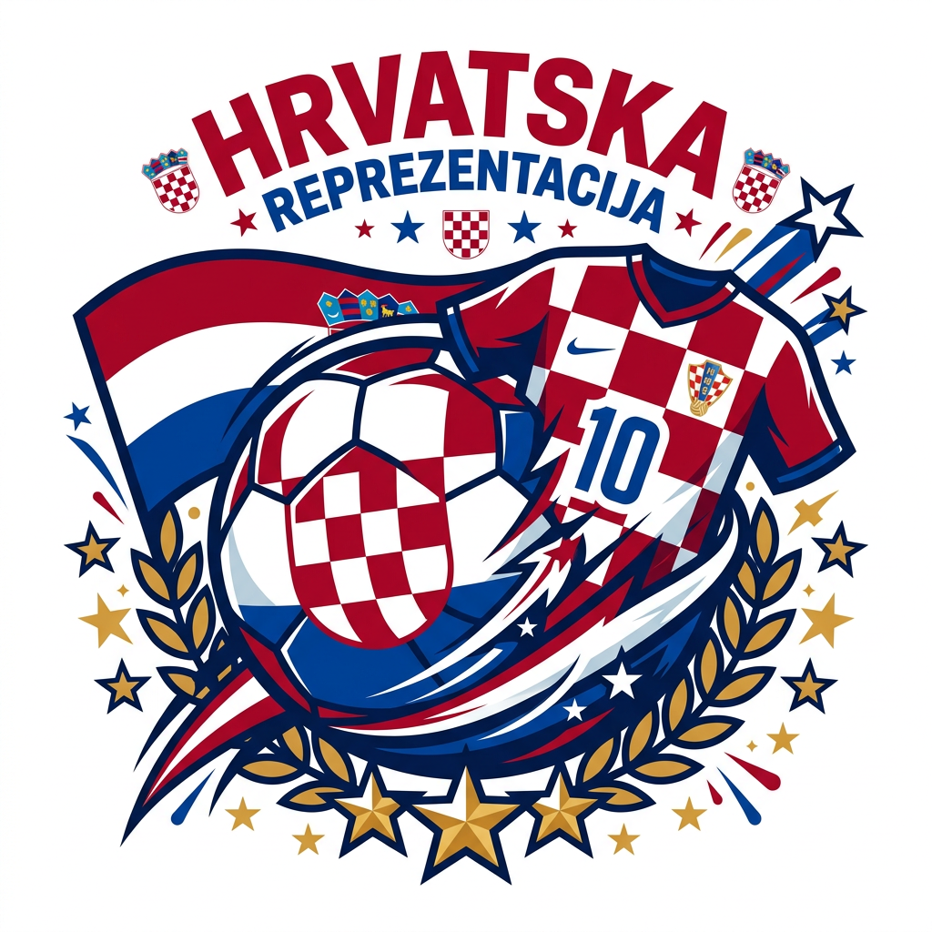 Kroatisk Fodbold Passion Toppers Drinktoppers 6 stk Ø8 cm