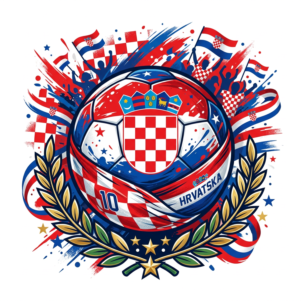 Kroatisk fodboldstolthed Toppers Drinktoppers 6 stk Ø8 cm