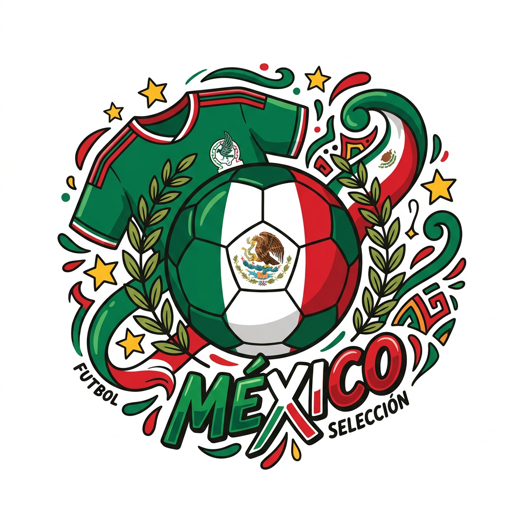 Mexicansk Fodbold Fejring Toppers Drinktoppers 6 stk Ø8 cm