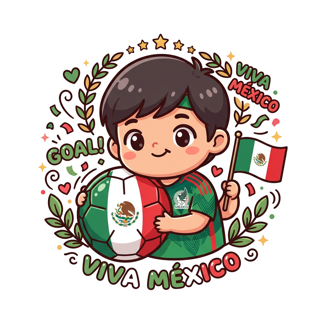 Mexicansk Fodbold Håb Toppers Drinktoppers 6 stk Ø8 cm