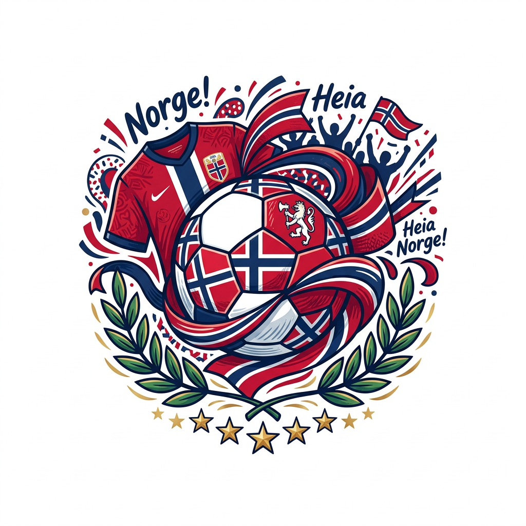 Norsk Fodbold Fest Toppers Drinktoppers 6 stk Ø8 cm
