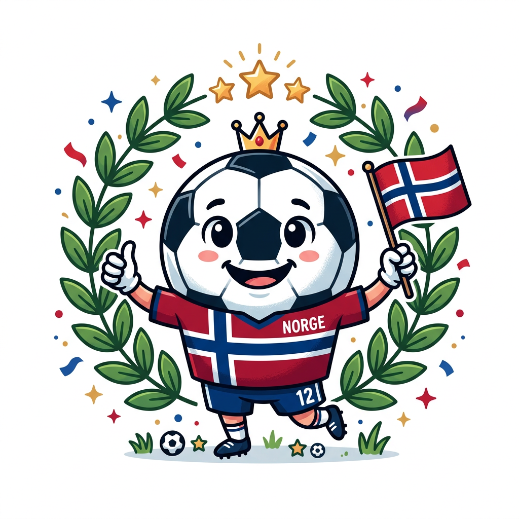 Norsk Fodboldmaskot Toppers Drinktoppers 6 stk Ø8 cm