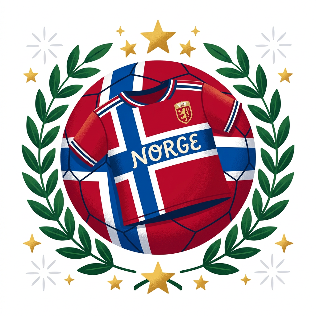 Norge Fodboldtrøje Kugle Toppers Drinktoppers 6 stk Ø8 cm