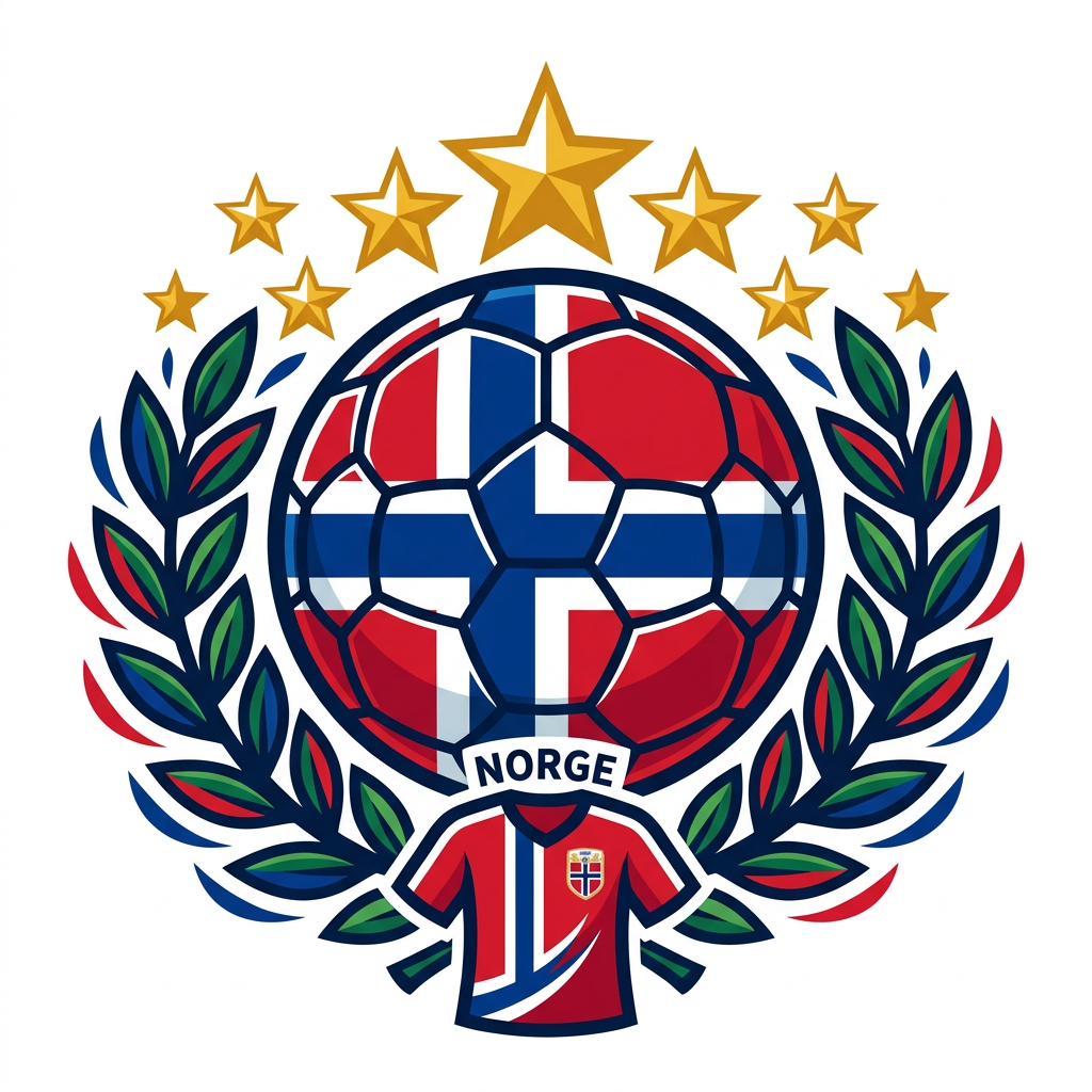 Norge Fodbold Emblem Toppers Drinktoppers 6 stk Ø8 cm