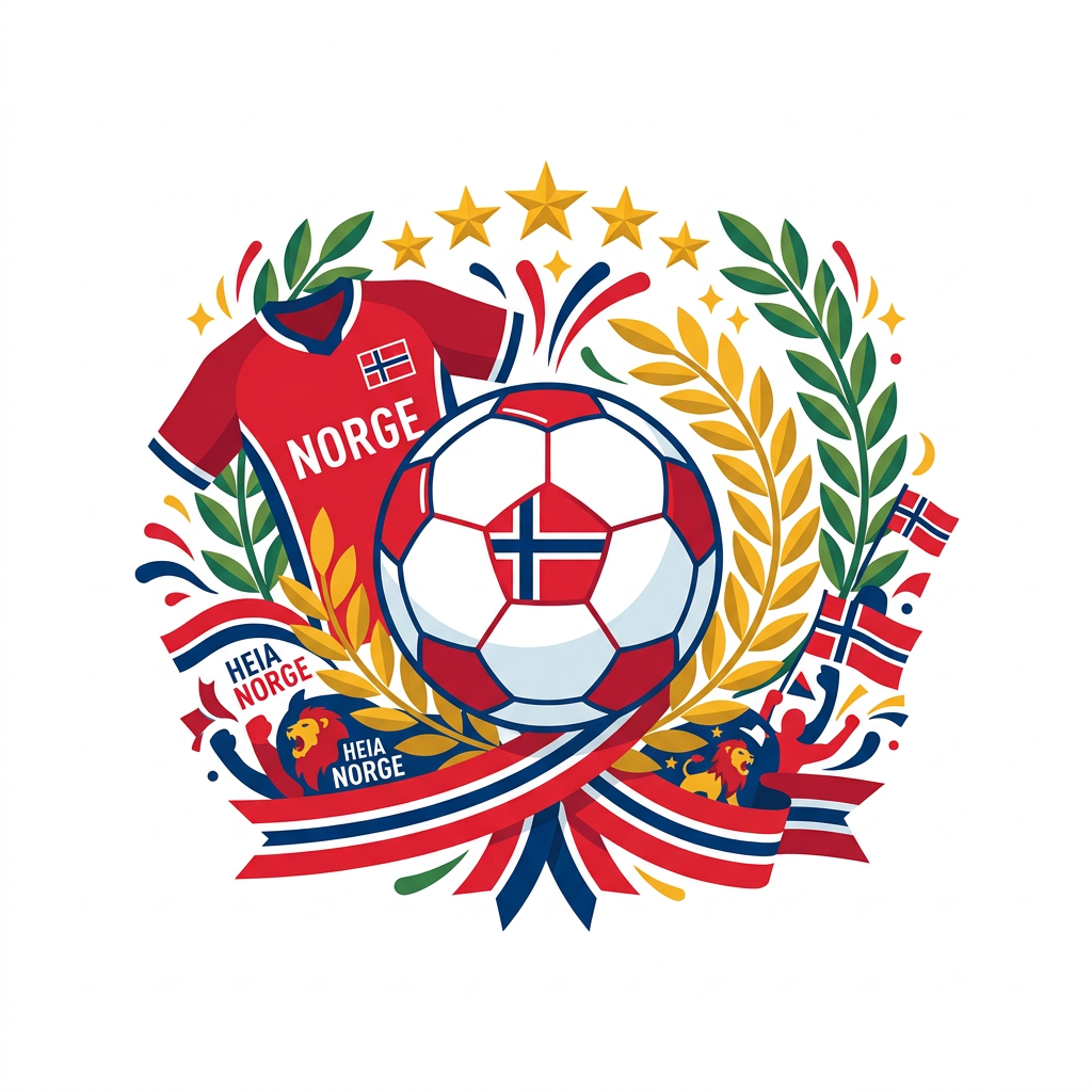 Norsk Fodbold Fankit Toppers Drinktoppers 6 stk Ø8 cm