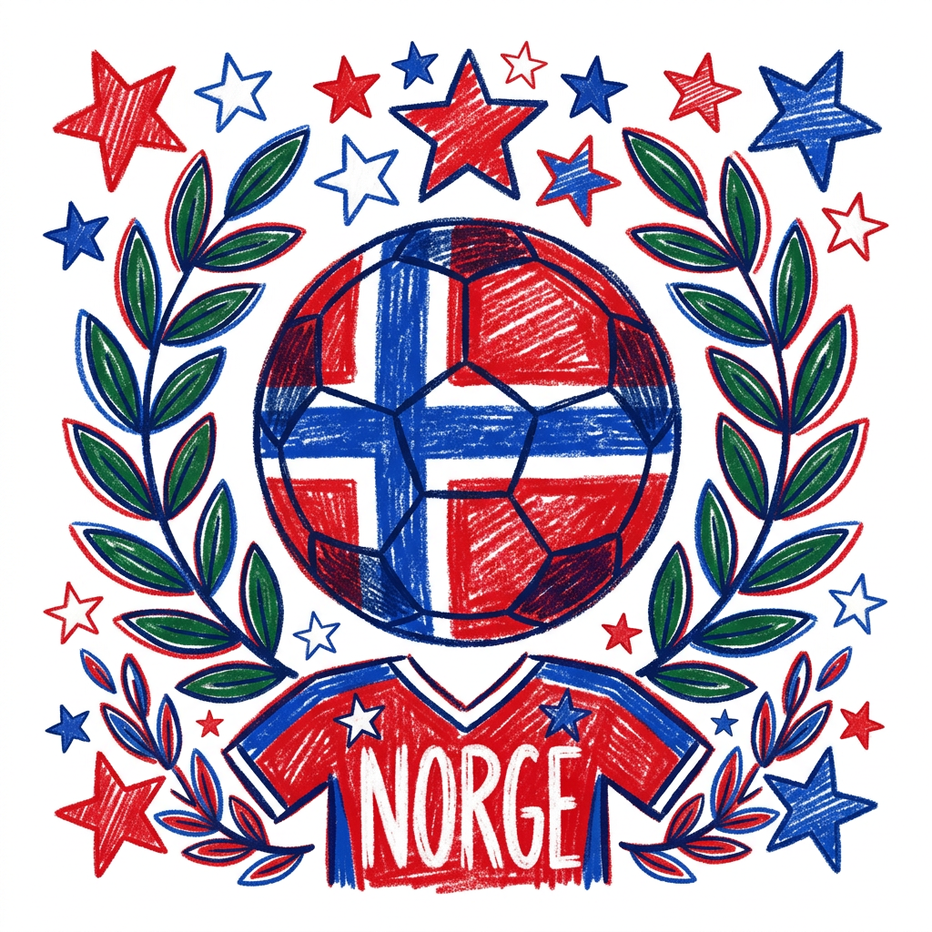 Norge fodboldfeber Toppers Drinktoppers 6 stk Ø8 cm