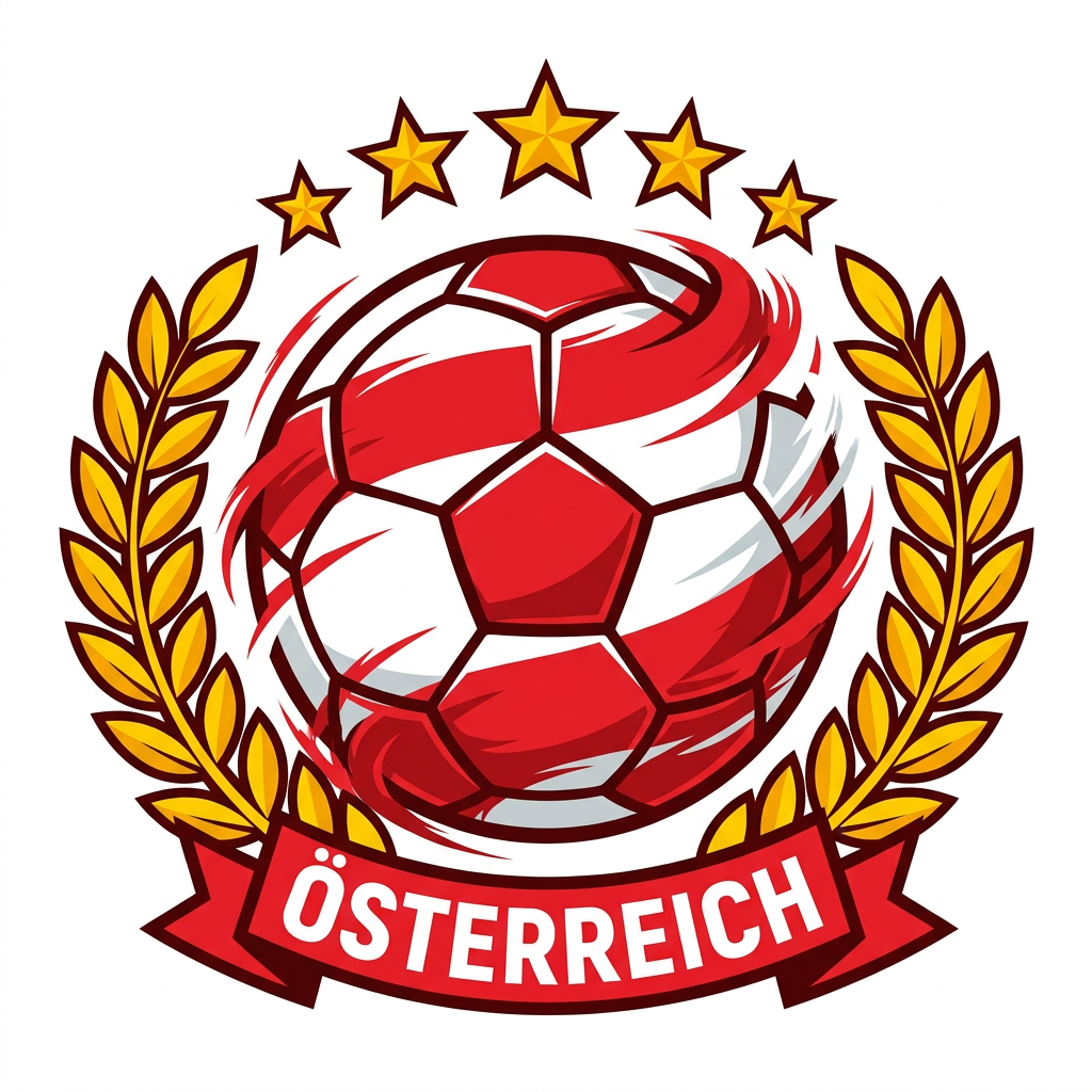 Østrig Fodbold Stjerner Toppers Drinktoppers 6 stk Ø8 cm