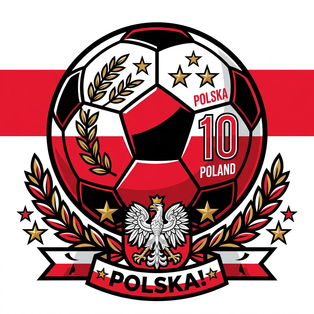 Polsk Fodbold Ørn Toppers Drinktoppers 6 stk Ø8 cm