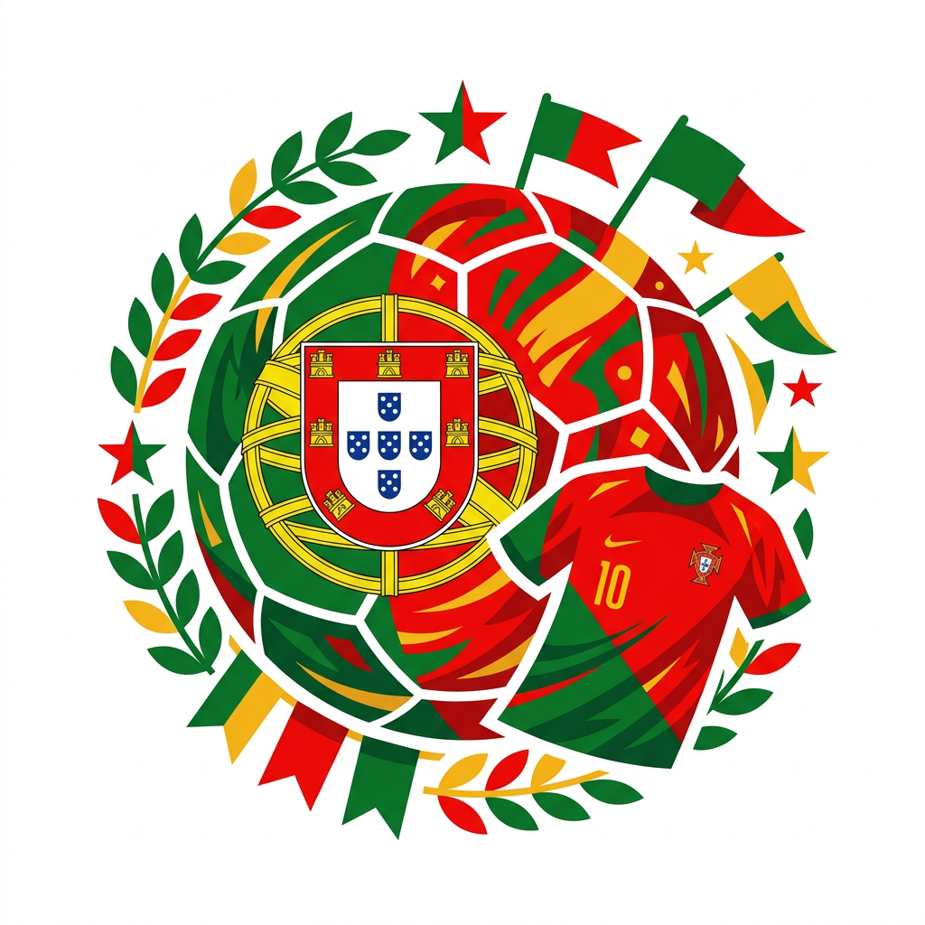 Portugals fodboldfest Toppers Drinktoppers 6 stk Ø8 cm