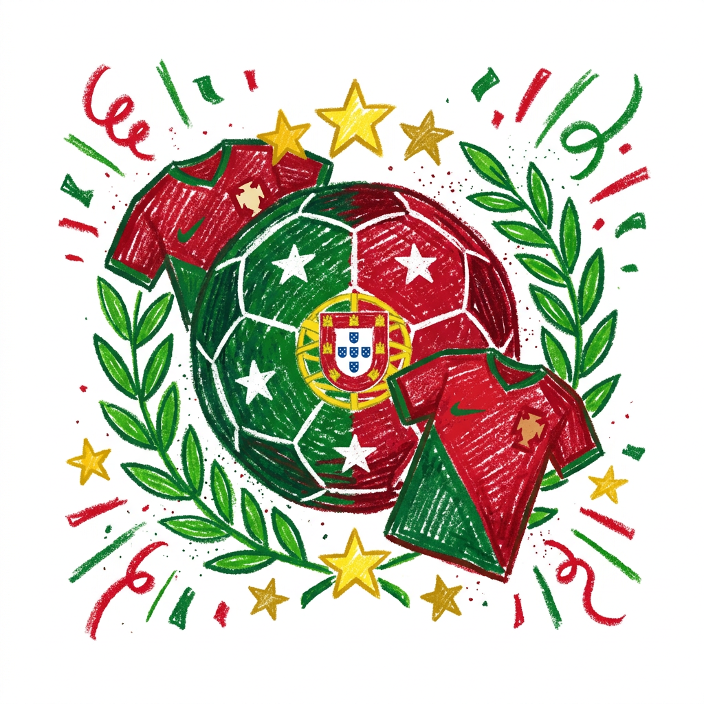 Portugal fodboldfeber Toppers Drinktoppers 6 stk Ø8 cm