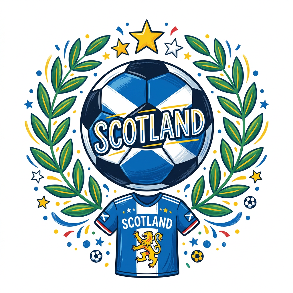 Skotsk Fodbold Fankit Toppers Drinktoppers 6 stk Ø8 cm