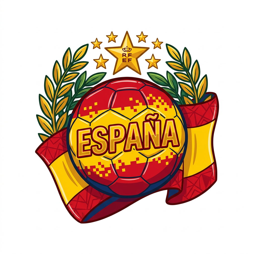 Spansk Fodbold Emblem Toppers Drinktoppers 6 stk Ø8 cm