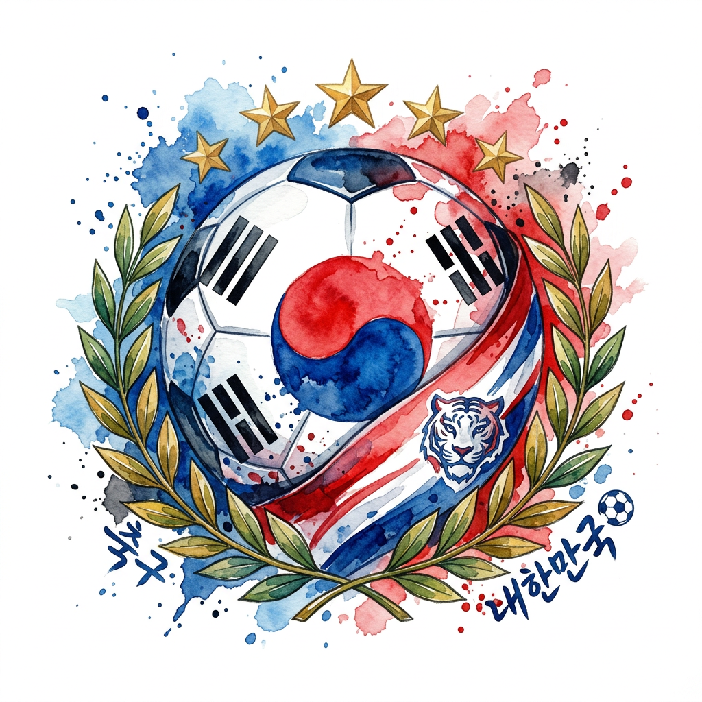 Koreansk Fodboldkunst Hvirvel Toppers Drinktoppers 6 stk Ø8 cm