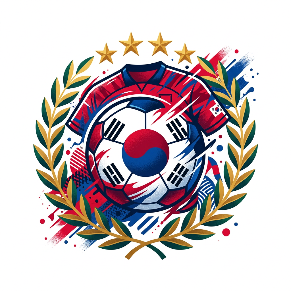 Koreansk Fodbold Fan Toppers Drinktoppers 6 stk Ø8 cm