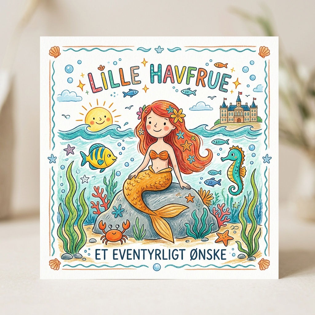 Havfrue-hilsen fra havet Toppers Drinktoppers 6 stk Ø8 cm