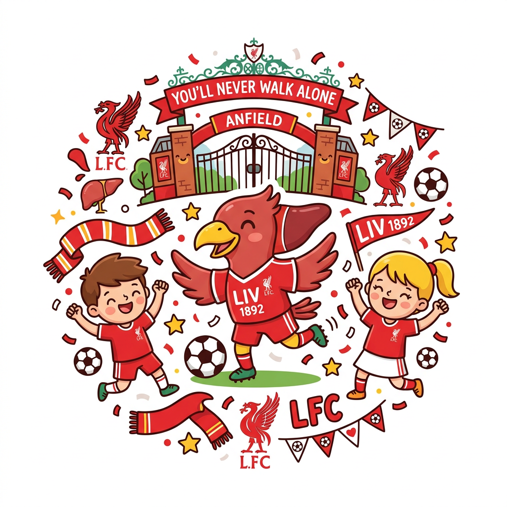 Liverpool glæde Anfield Toppers Drinktoppers 6 stk Ø8 cm