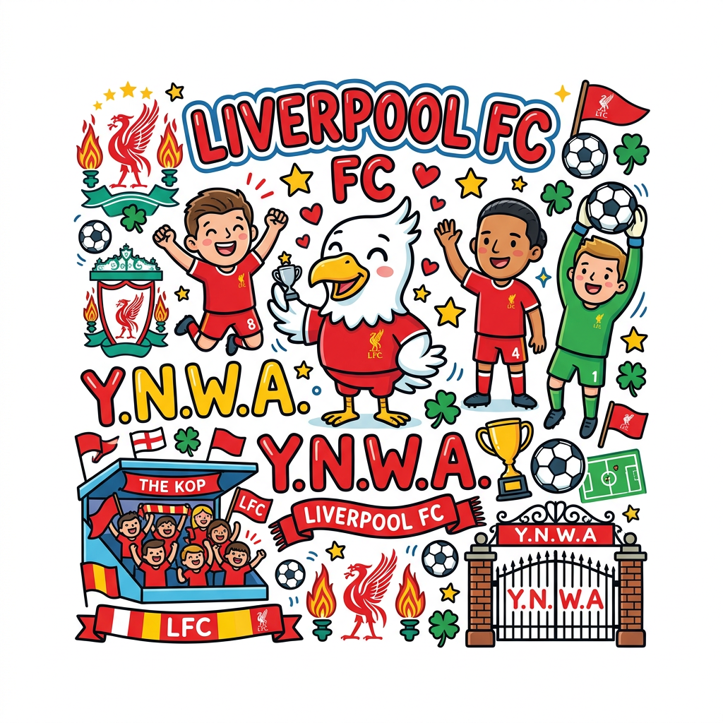 Liverpool FC Maskotfest Toppers Drinktoppers 6 stk Ø8 cm