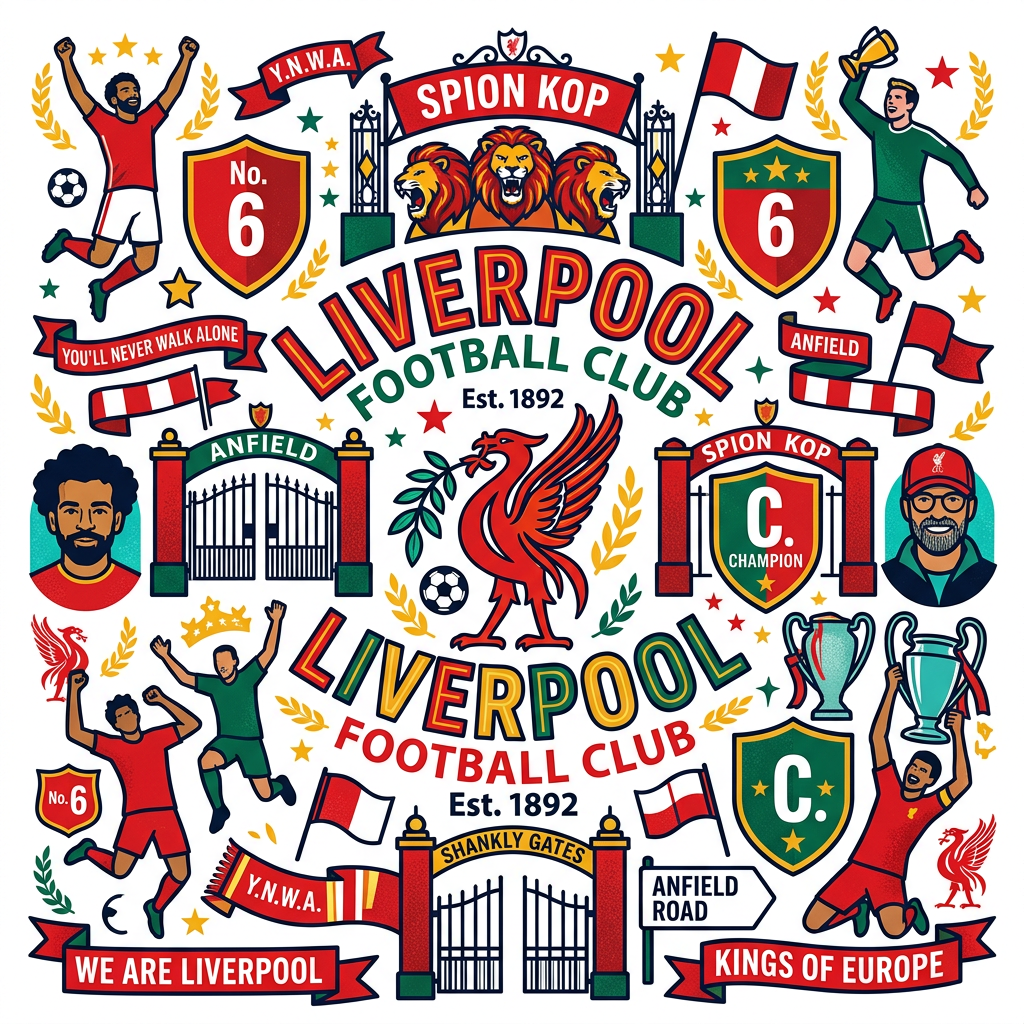 Liverpool FC Helte Toppers Drinktoppers 6 stk Ø8 cm