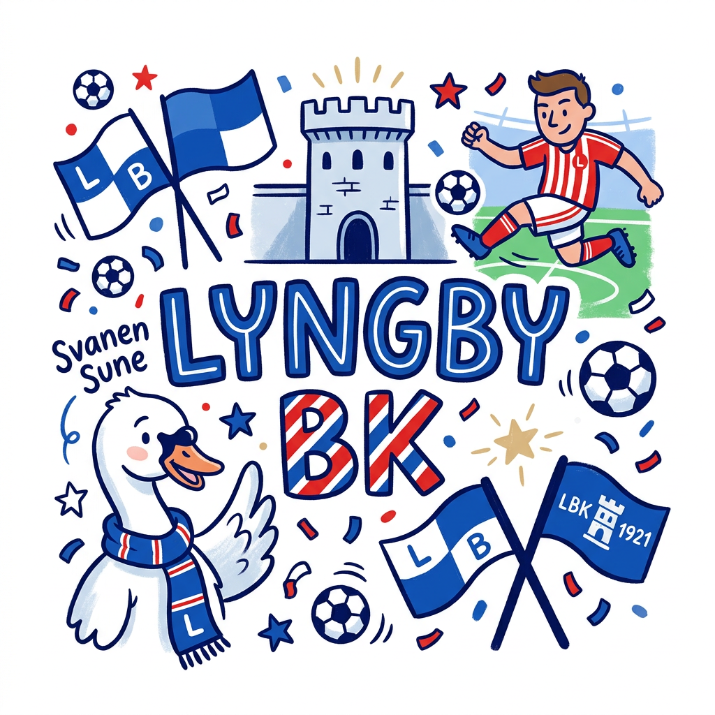 Lyngby Fodboldfest Toppers Drinktoppers 6 stk Ø8 cm