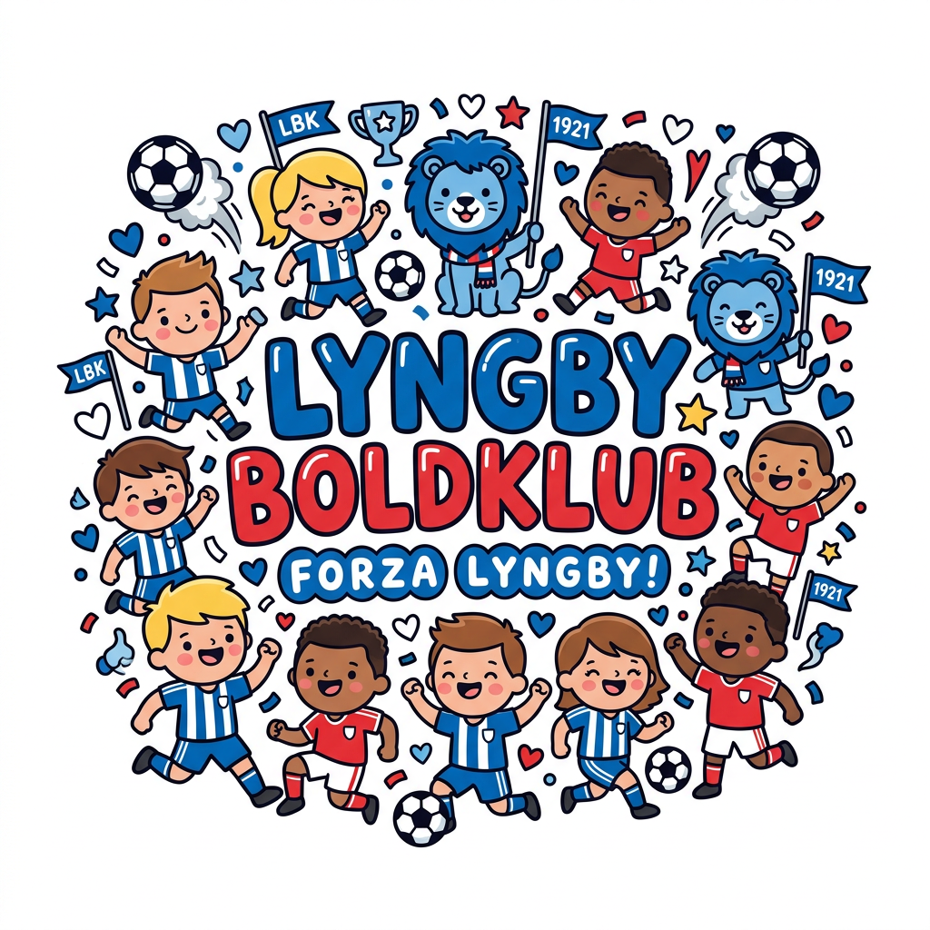 Lyngby Boldklub Børn Toppers Drinktoppers 6 stk Ø8 cm