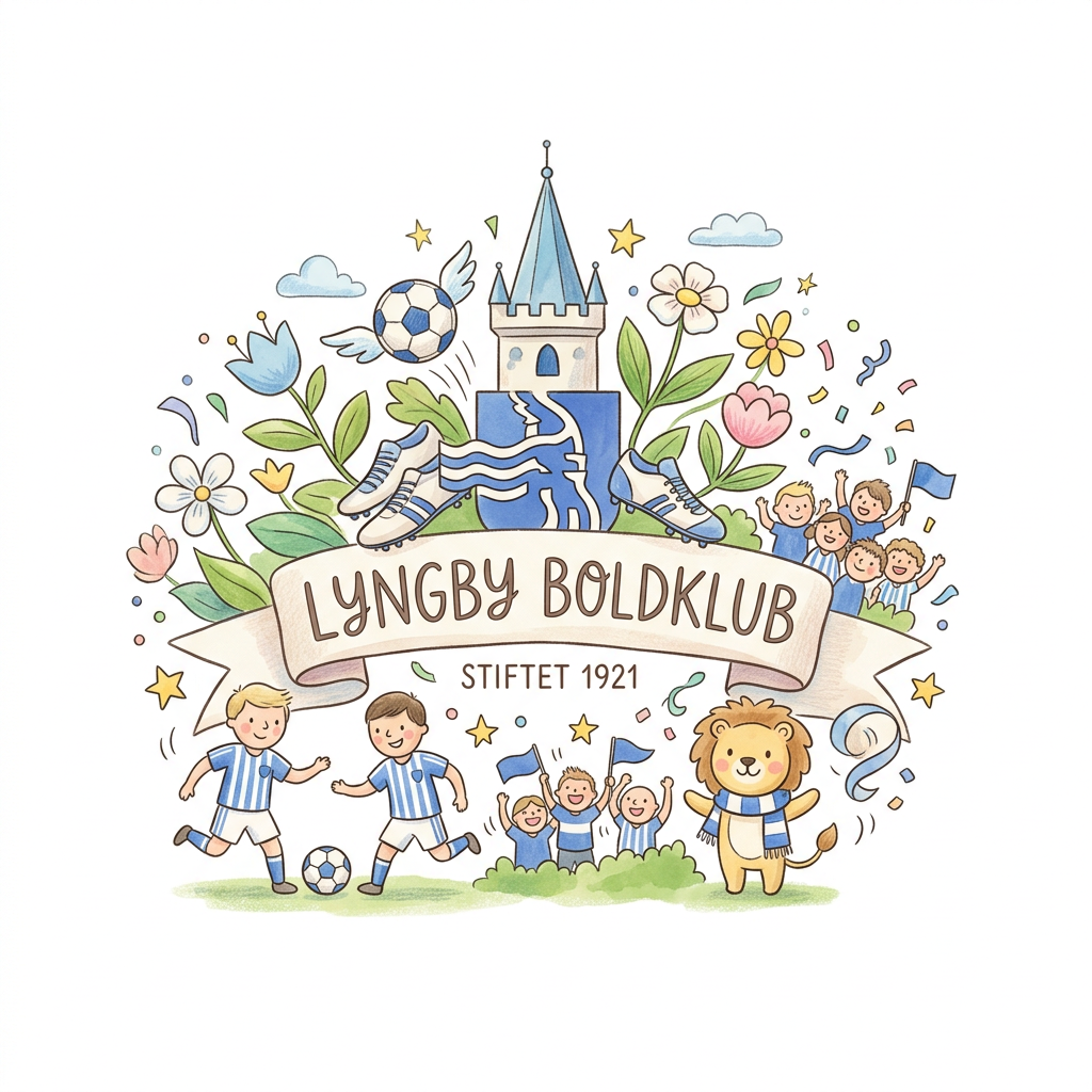 Boldklubben Lyngby Fest Toppers Drinktoppers 6 stk Ø8 cm