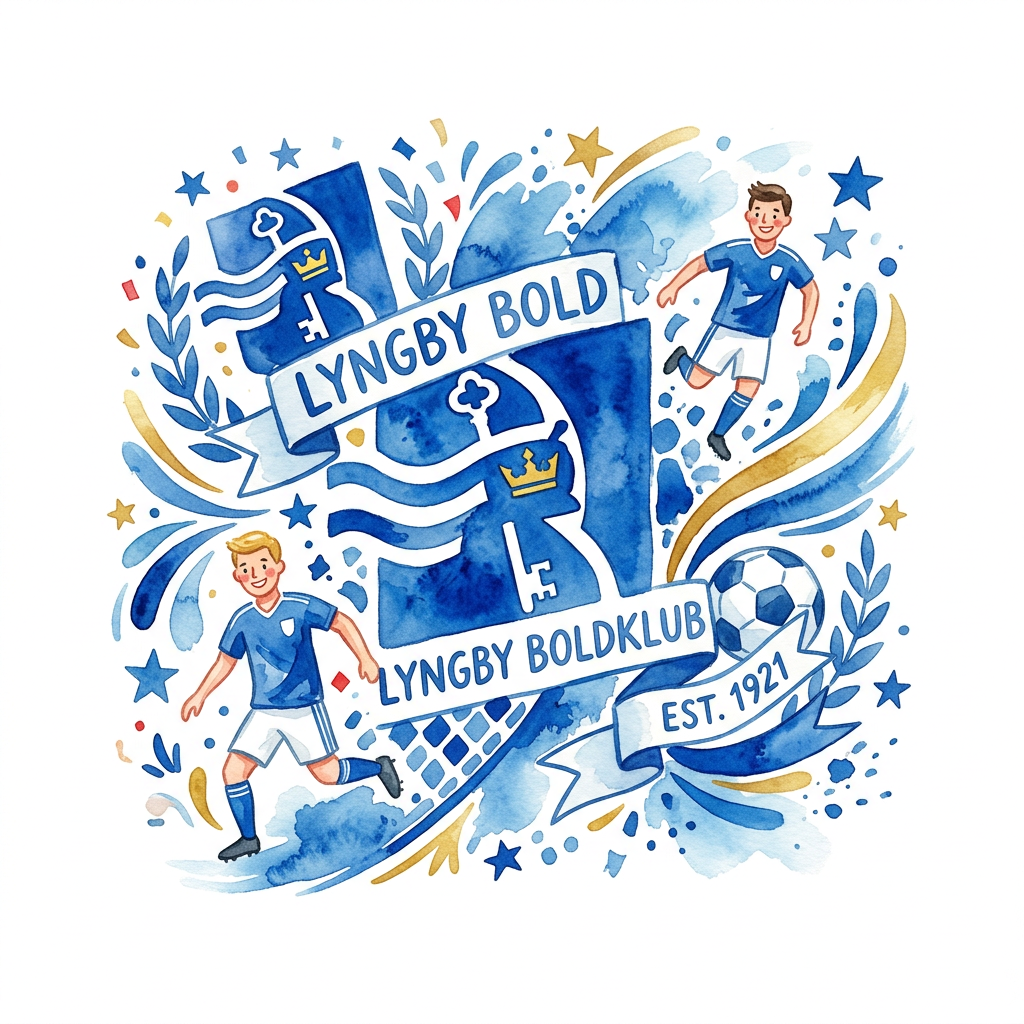 Kongebørn Lyngby Boldklub Toppers Drinktoppers 6 stk Ø8 cm