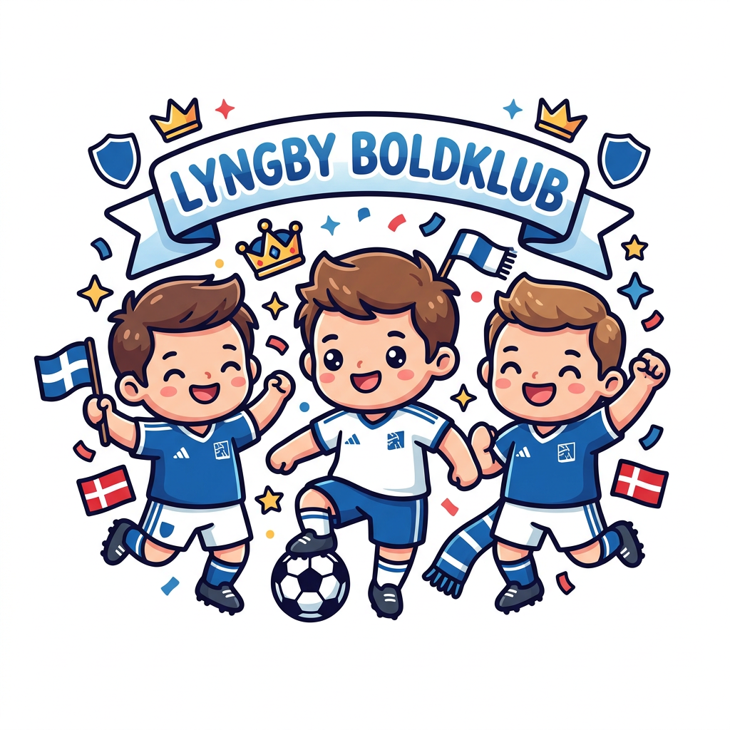 Lyngby drenge boldfest Toppers Drinktoppers 6 stk Ø8 cm