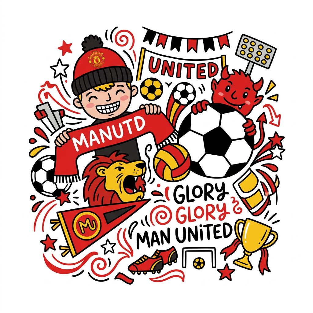 United Fodbold Fest Toppers Drinktoppers 6 stk Ø8 cm