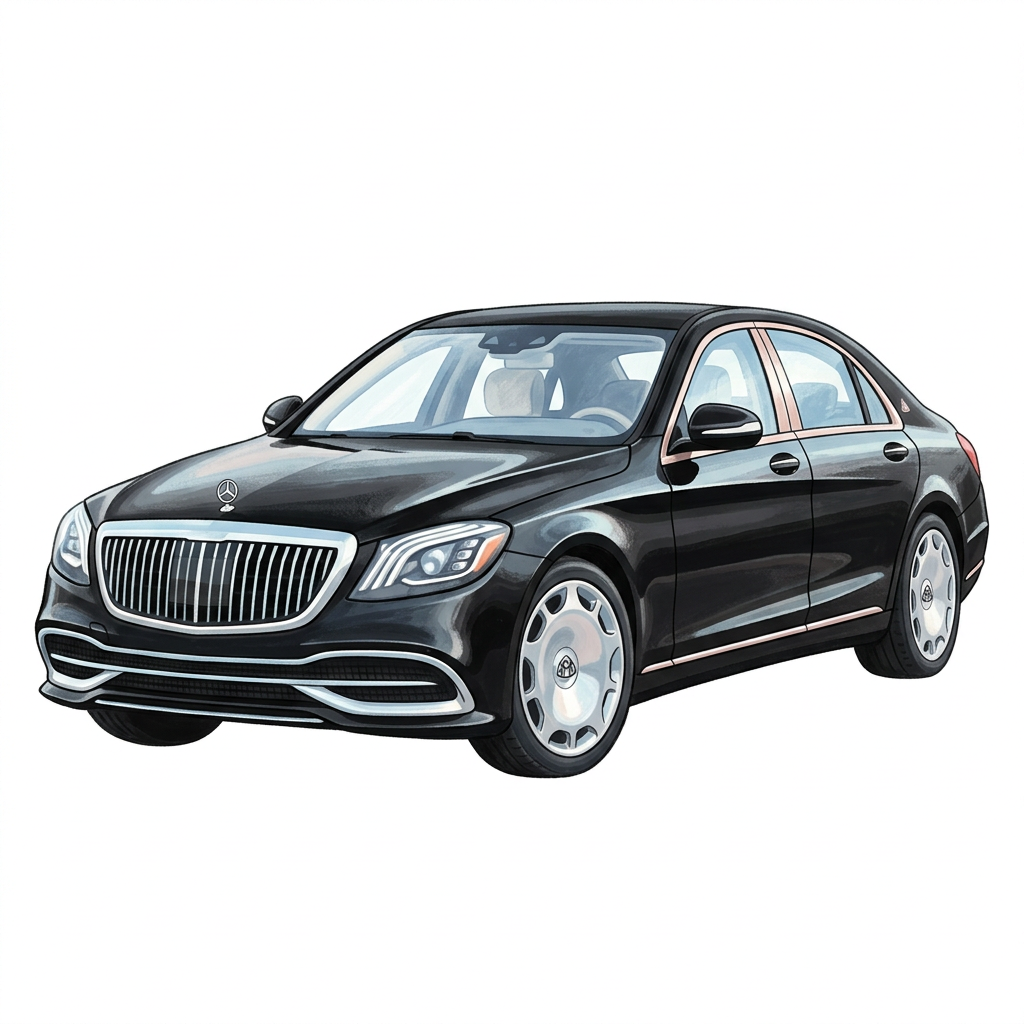 Sort Maybach Luksus Toppers Drinktoppers 6 stk Ø8 cm
