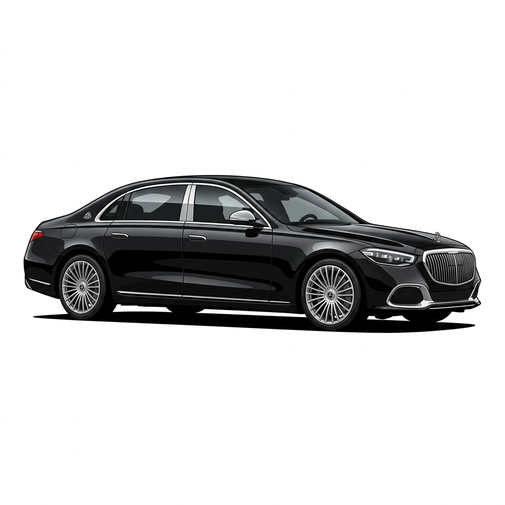Sort Luksus Maybach Toppers Drinktoppers 6 stk Ø8 cm