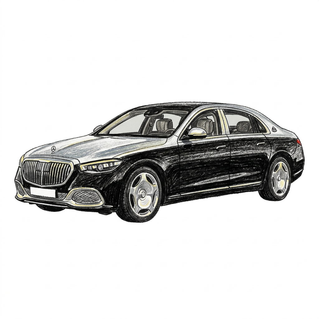 Luksuriøs Maybach Sedan Toppers Drinktoppers 6 stk Ø8 cm