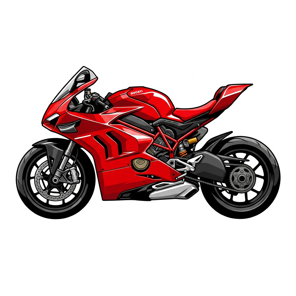 Rød Ducati Lynet Toppers Drinktoppers 6 stk Ø8 cm