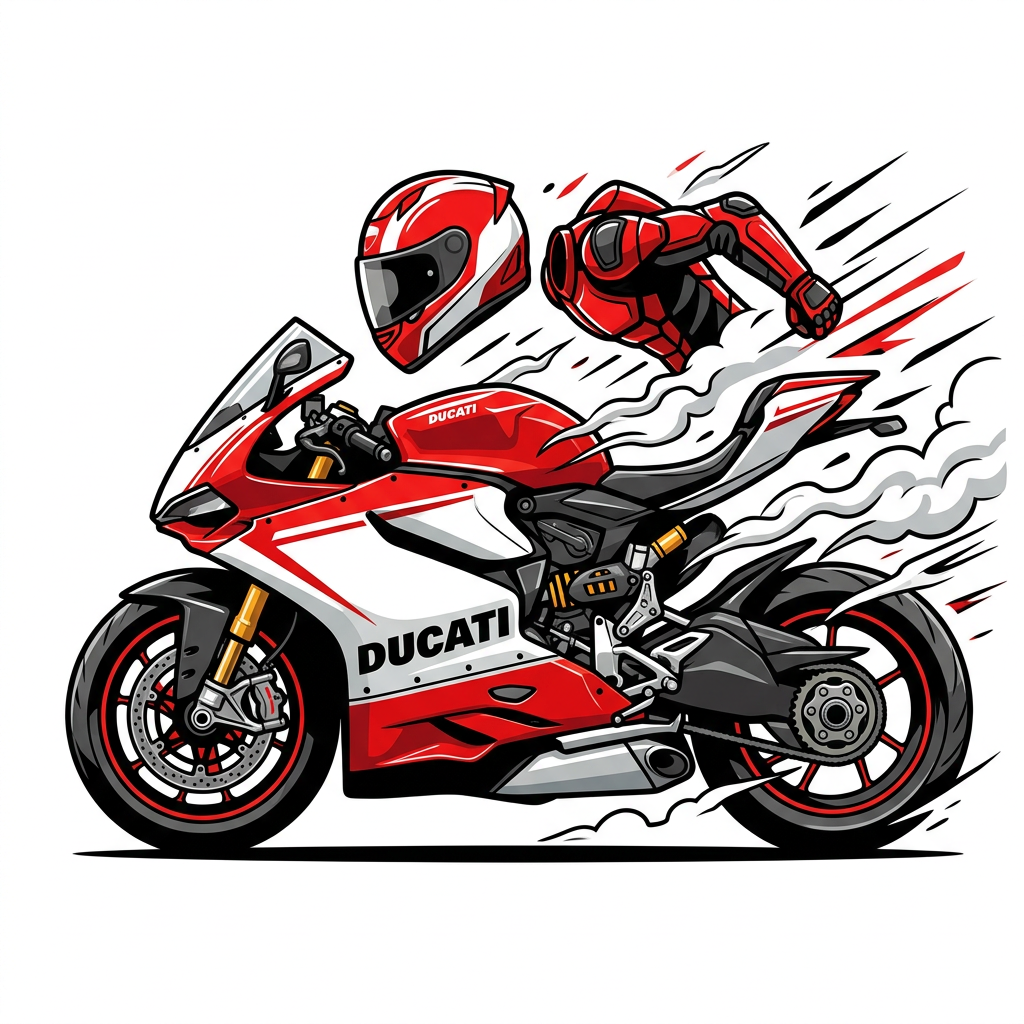 Ducati Speed Sæt Toppers Drinktoppers 6 stk Ø8 cm