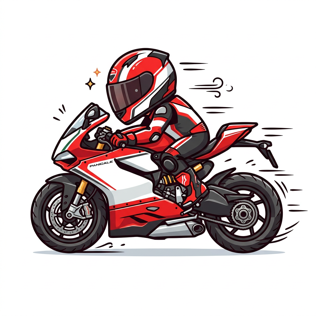Ducati fart racer Toppers Drinktoppers 6 stk Ø8 cm