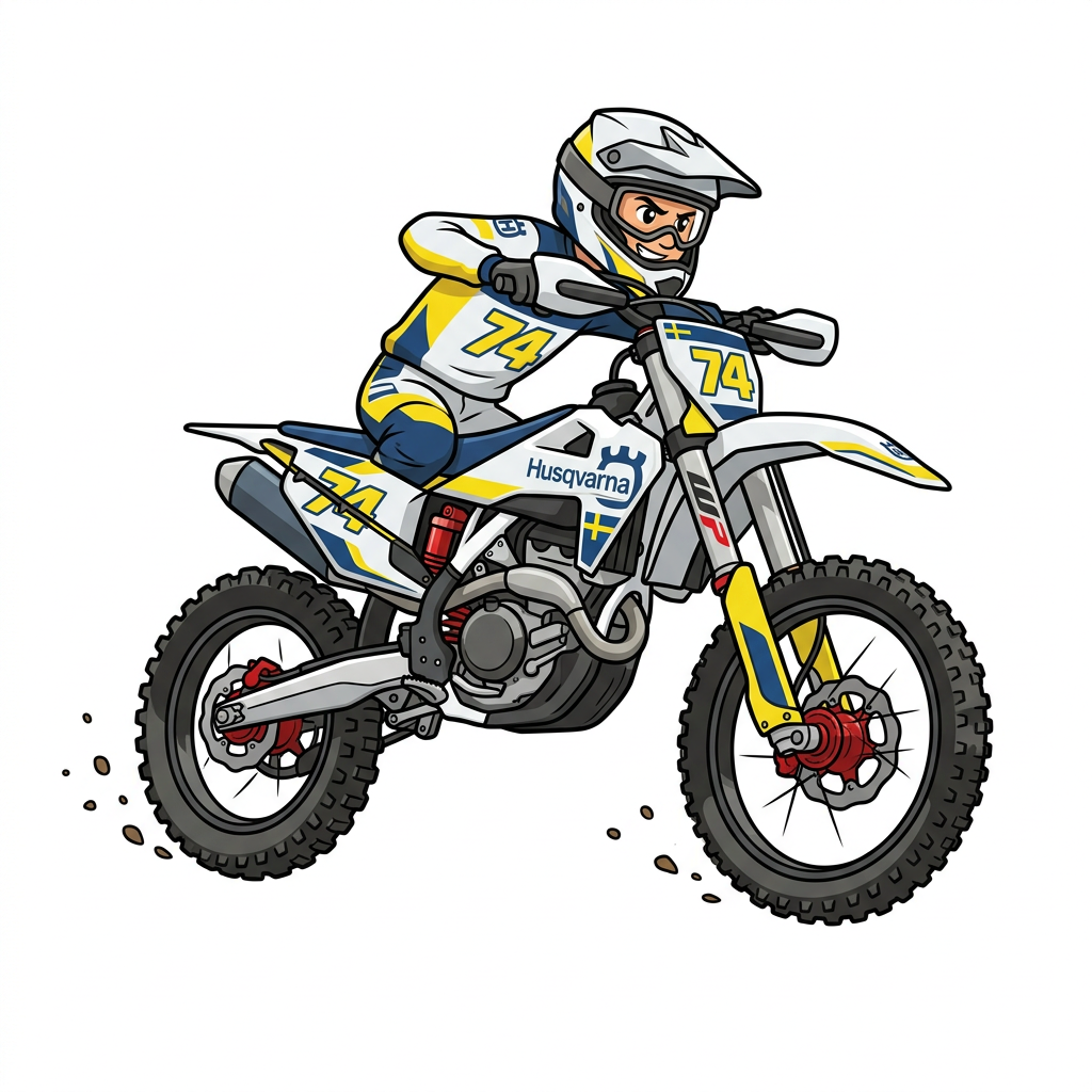 Motocross spring 74 Toppers Drinktoppers 6 stk Ø8 cm