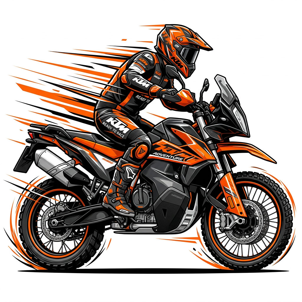 KTM Adventure Rytter Toppers Drinktoppers 6 stk Ø8 cm