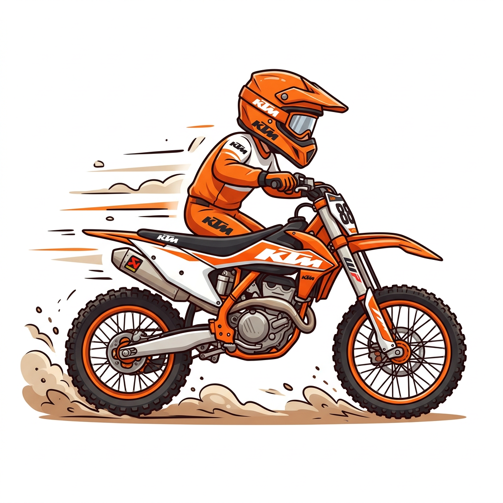 KTM Cross Kører Toppers Drinktoppers 6 stk Ø8 cm