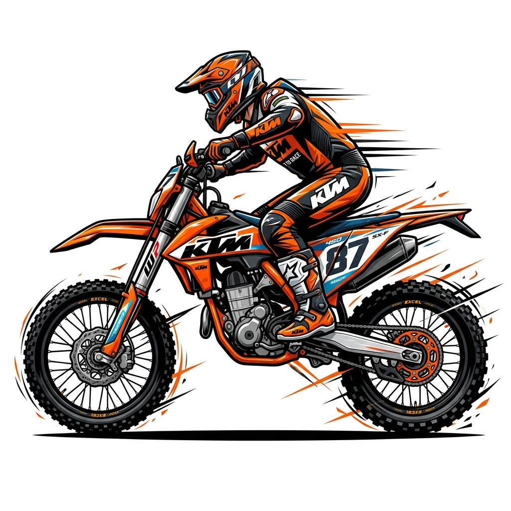 KTM Orange Motocross Toppers Drinktoppers 6 stk Ø8 cm