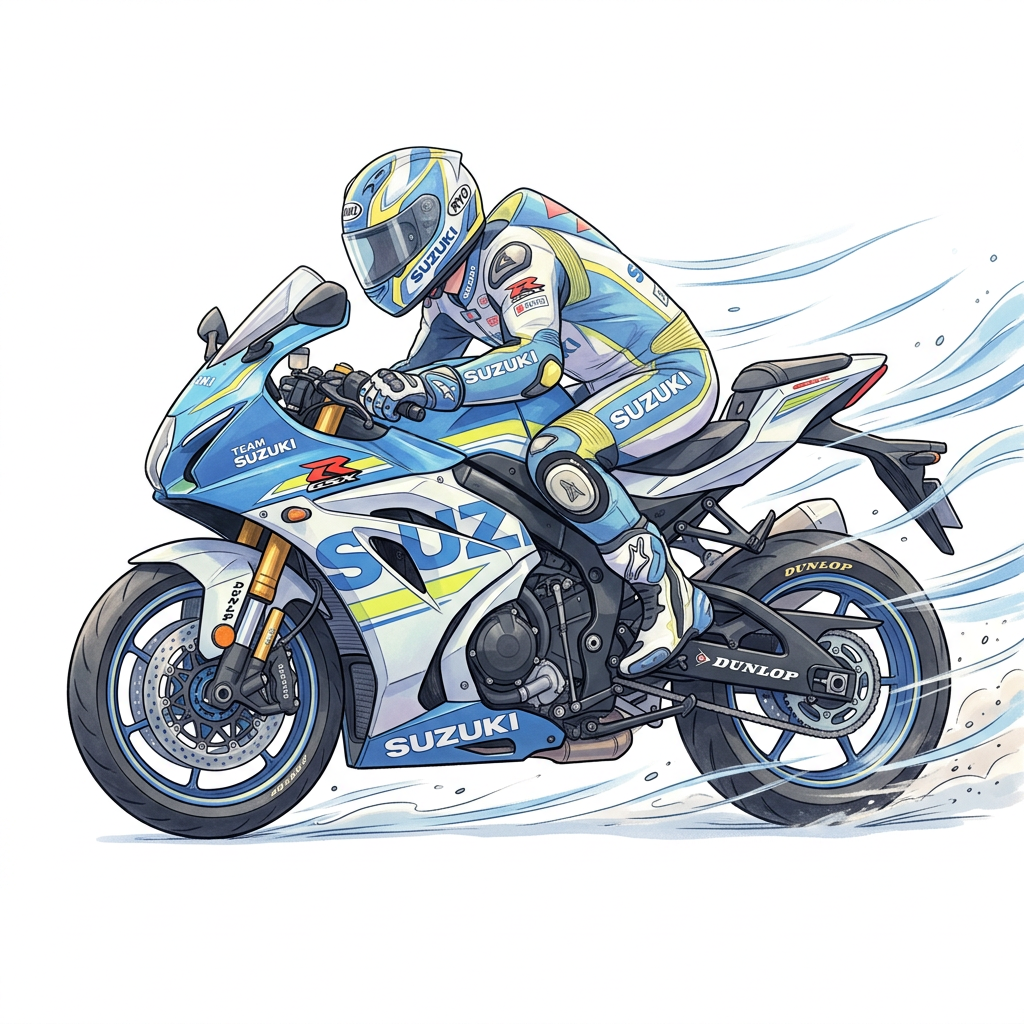 Suzuki racerfart Toppers Drinktoppers 6 stk Ø8 cm