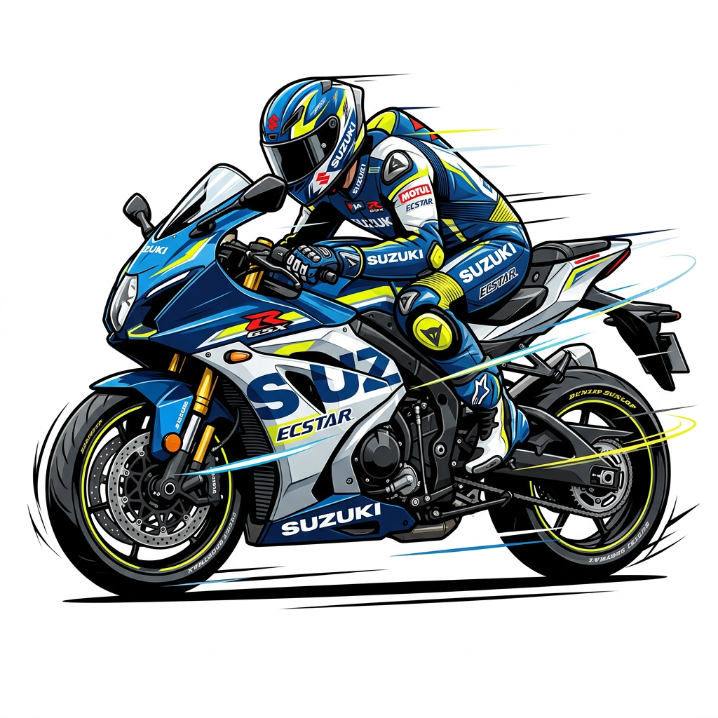Suzuki Racer Turbo Toppers Drinktoppers 6 stk Ø8 cm