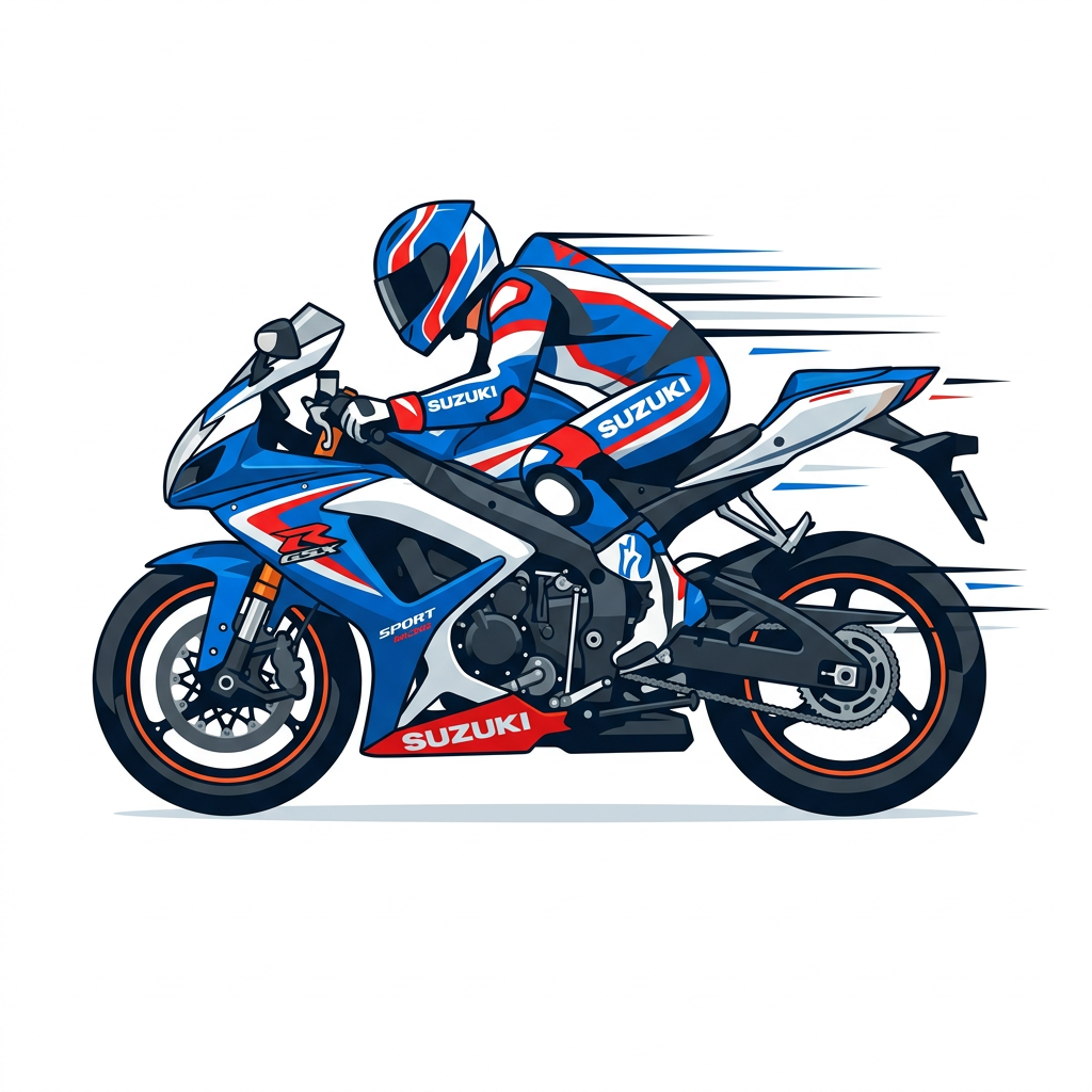 Suzuki Racer Fart Toppers Drinktoppers 6 stk Ø8 cm