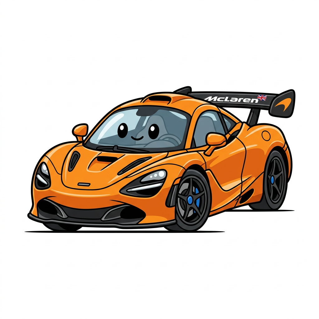 Sød orange McLaren Toppers Drinktoppers 6 stk Ø8 cm