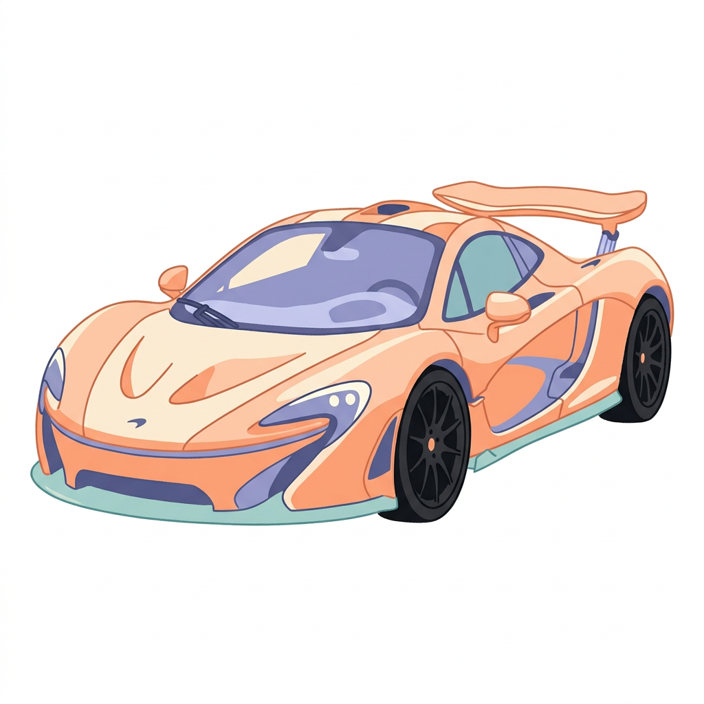 McLaren Sportsvogn Persiko Toppers Drinktoppers 6 stk Ø8 cm
