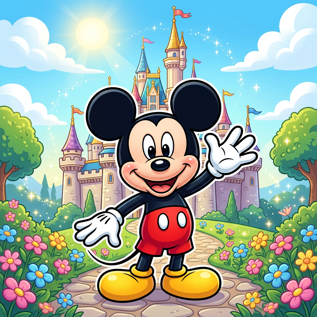 Mickey Slots Eventyr Toppers Drinktoppers 6 stk Ø8 cm