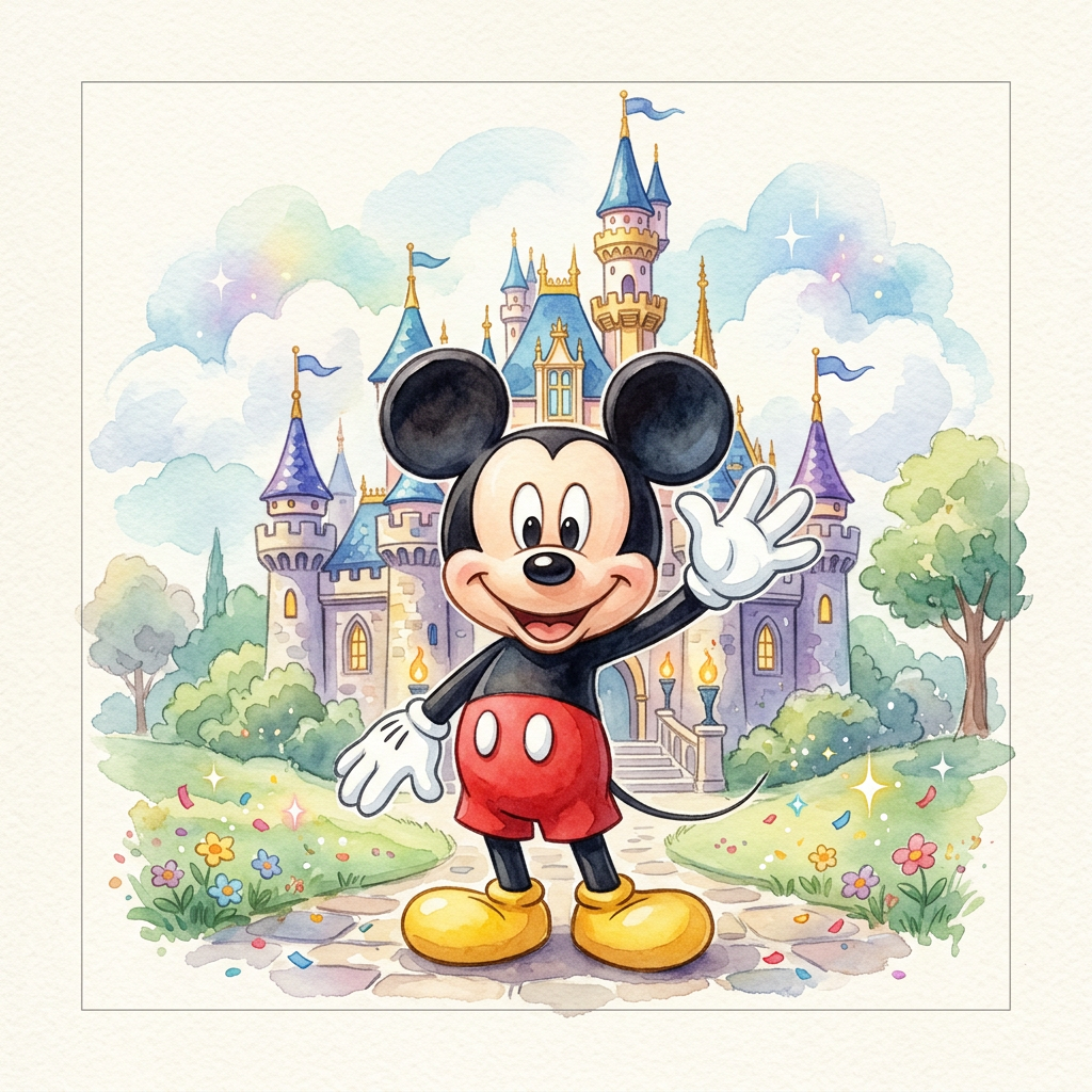 Mickey Slotseventyr Toppers Drinktoppers 6 stk Ø8 cm