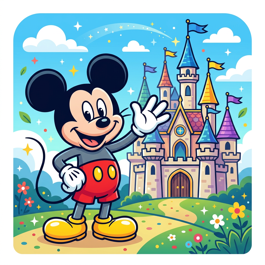 Mickey Slots Eventyr 2 Toppers Drinktoppers 6 stk Ø8 cm