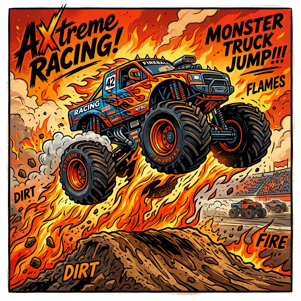 Flammende Monster Jump Toppers Drinktoppers 6 stk Ø8 cm