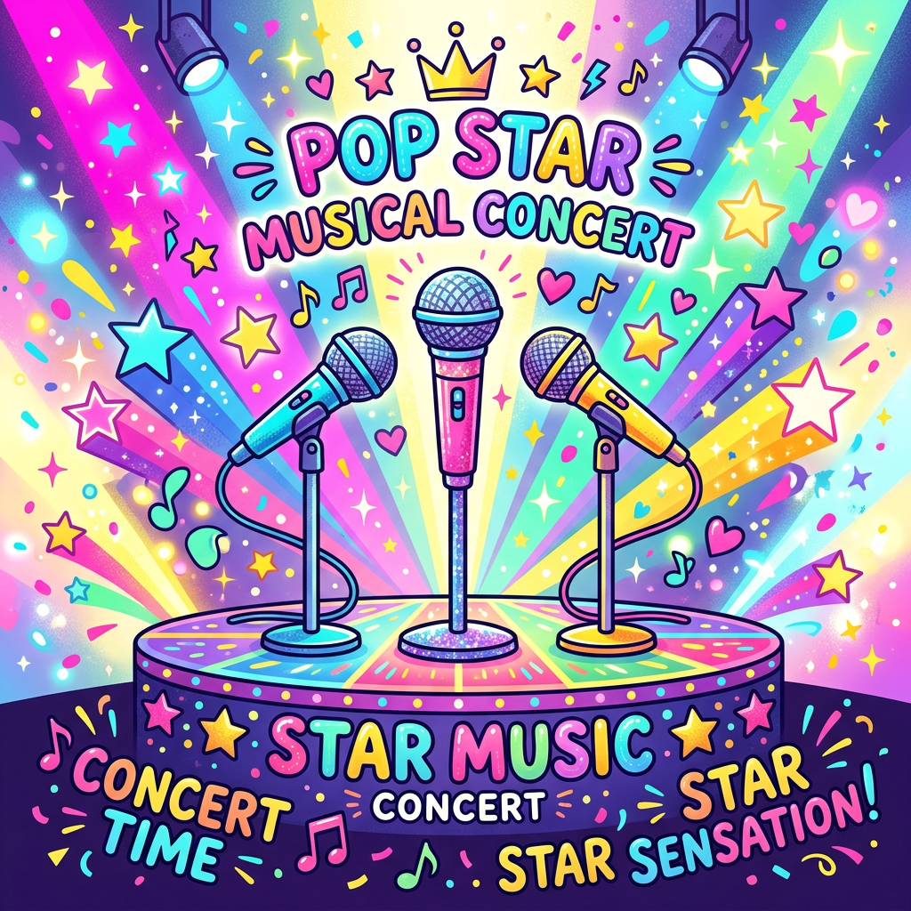 Popstjerne Koncert Sjov Toppers Drinktoppers 6 stk Ø8 cm