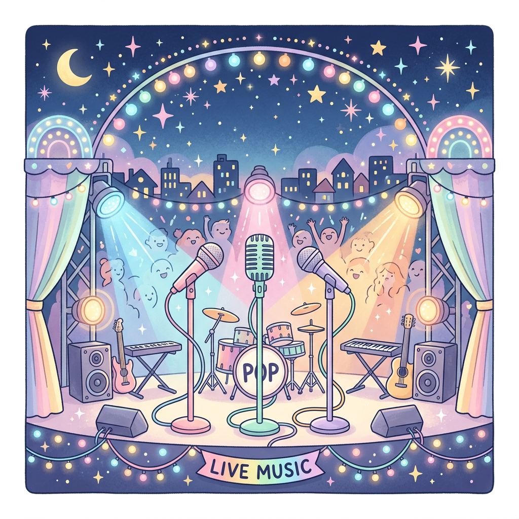 Stjerneklar Popkoncert Toppers Drinktoppers 6 stk Ø8 cm